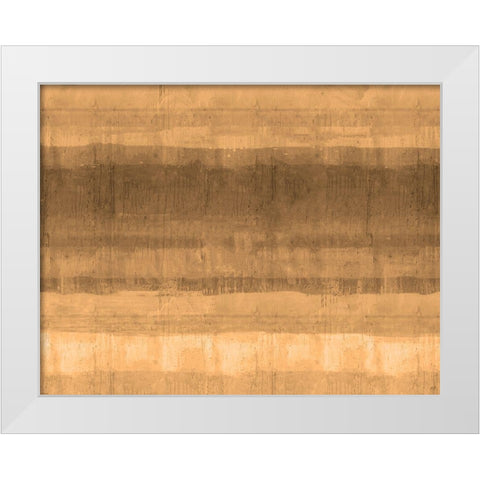 Ocean study Ochre White Modern Wood Framed Art Print by Wiley, Marta