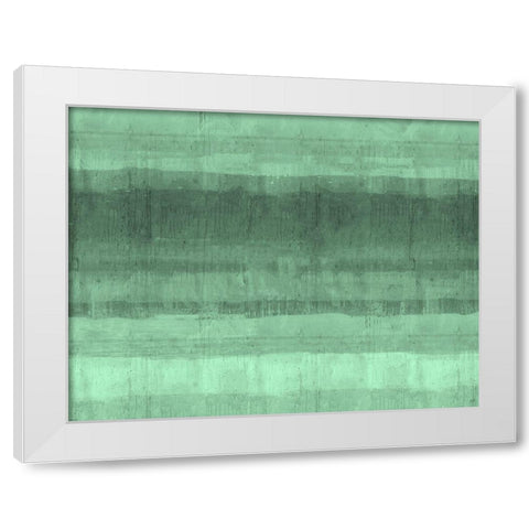 Ocean study Green White Modern Wood Framed Art Print by Wiley, Marta
