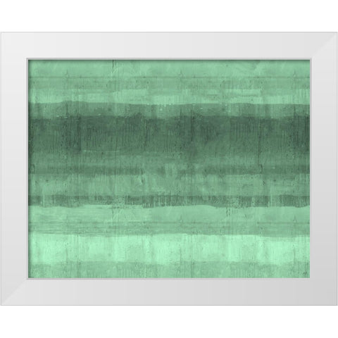 Ocean study Green White Modern Wood Framed Art Print by Wiley, Marta