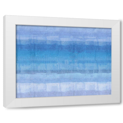 Ocean study Blue White Modern Wood Framed Art Print by Wiley, Marta