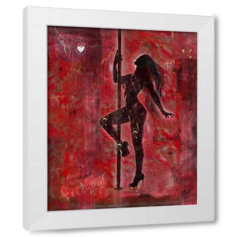 Pole Dancer II White Modern Wood Framed Art Print by Wiley, Marta