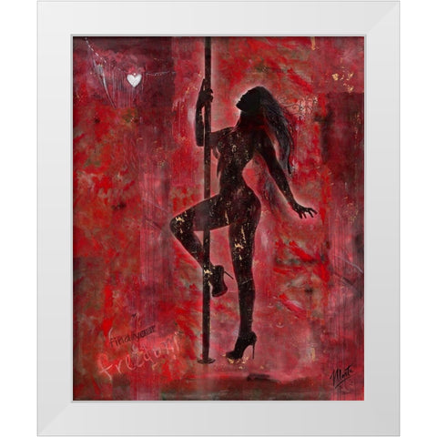 Pole Dancer II White Modern Wood Framed Art Print by Wiley, Marta