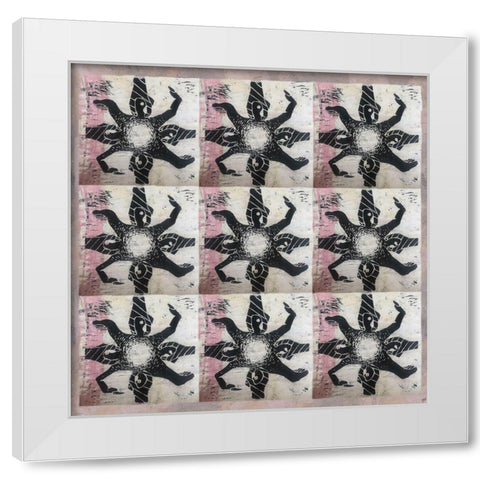 Fancy Footwork Abstract White Modern Wood Framed Art Print by Wiley, Marta