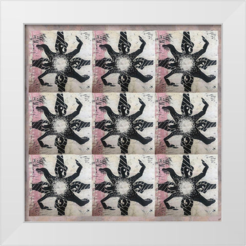 Fancy Footwork Abstract White Modern Wood Framed Art Print by Wiley, Marta