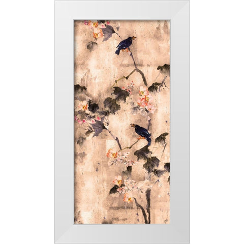 Song Bird Sepia White Modern Wood Framed Art Print by Wiley, Marta