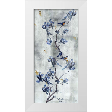 Song Bird Gray White Modern Wood Framed Art Print by Wiley, Marta
