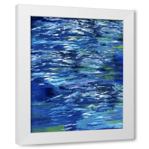Blue River Study V White Modern Wood Framed Art Print by Wiley, Marta
