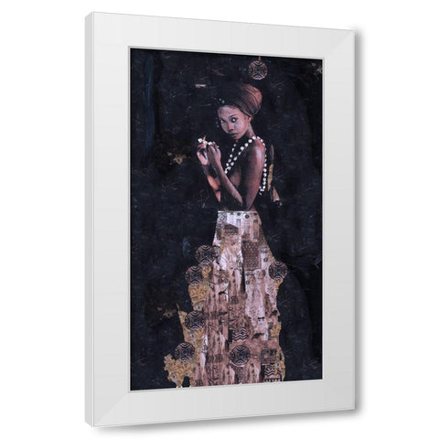 Queen Of Excellence- full length I White Modern Wood Framed Art Print by Wiley, Marta