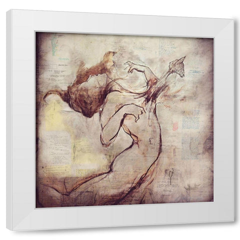 Heart Free White Modern Wood Framed Art Print by Wiley, Marta