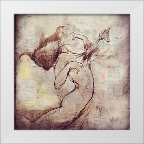 Heart Free White Modern Wood Framed Art Print by Wiley, Marta