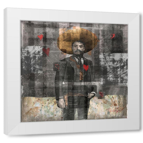 Mexican Revolutionary I-Sepia White Modern Wood Framed Art Print by Wiley, Marta