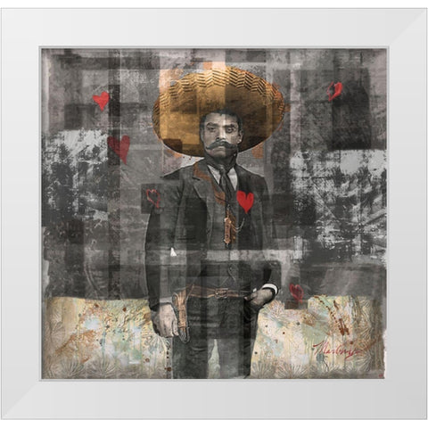 Mexican Revolutionary I-Sepia White Modern Wood Framed Art Print by Wiley, Marta