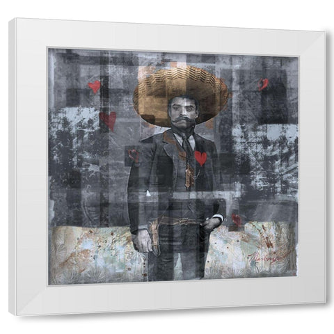Mexcian Revolutionary I- Original White Modern Wood Framed Art Print by Wiley, Marta