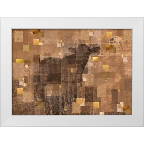 VEGAN- Sepia White Modern Wood Framed Art Print by Wiley, Marta