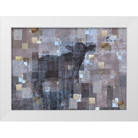 VEGAN- Soft White Modern Wood Framed Art Print by Wiley, Marta