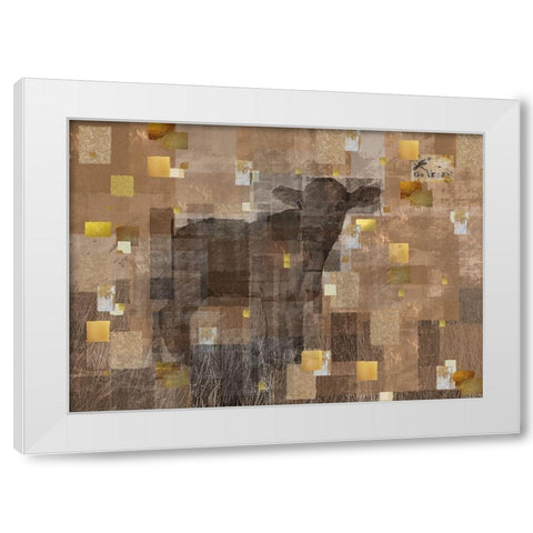 VEGAN- Beige White Modern Wood Framed Art Print by Wiley, Marta