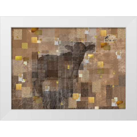 VEGAN- Beige White Modern Wood Framed Art Print by Wiley, Marta
