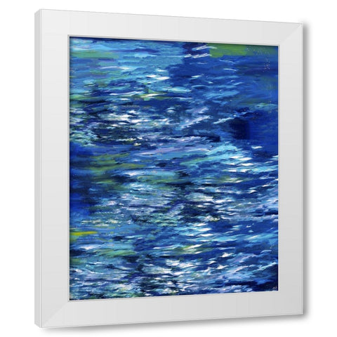 River II Study Blue White Modern Wood Framed Art Print by Wiley, Marta