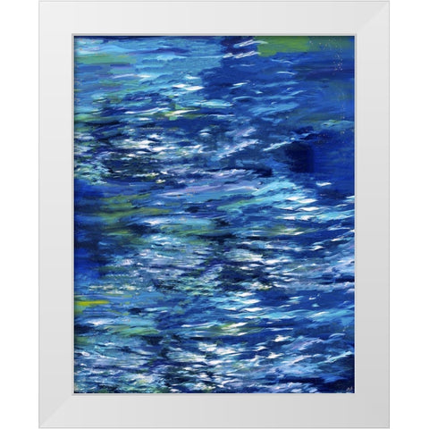 River II Study Blue White Modern Wood Framed Art Print by Wiley, Marta