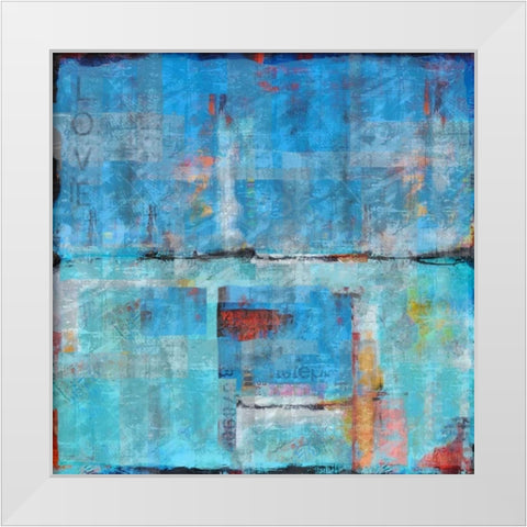 Abstract Light White Modern Wood Framed Art Print by Wiley, Marta