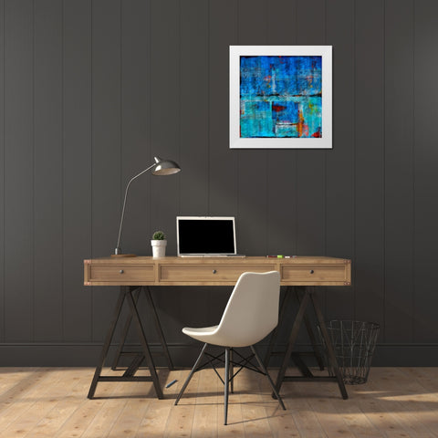Abstract Dark White Modern Wood Framed Art Print by Wiley, Marta