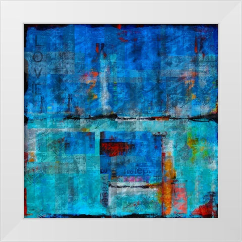Abstract Dark White Modern Wood Framed Art Print by Wiley, Marta