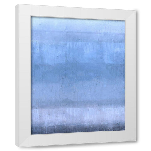 Sand Blue Abstract Light White Modern Wood Framed Art Print by Wiley, Marta