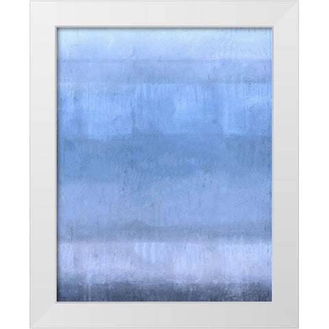 Sand Blue Abstract Light White Modern Wood Framed Art Print by Wiley, Marta