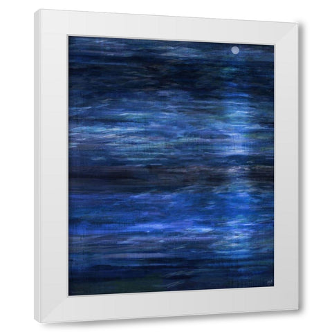 Night Blue Ocean White Modern Wood Framed Art Print by Wiley, Marta
