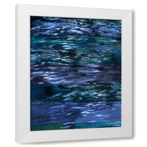 Blue River Study III White Modern Wood Framed Art Print by Wiley, Marta