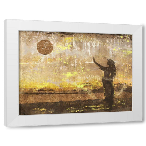 Hawain Sun Salutation White Modern Wood Framed Art Print by Wiley, Marta