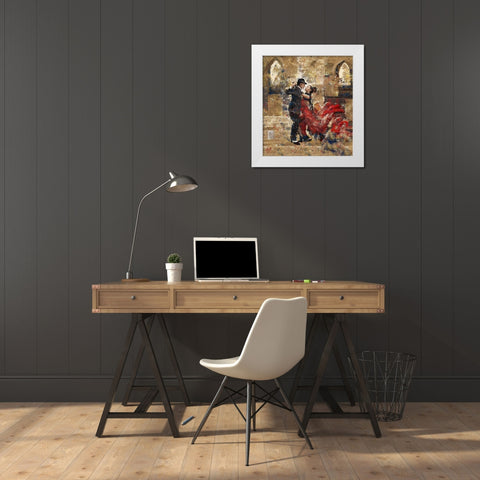 Tango I White Modern Wood Framed Art Print by Wiley, Marta