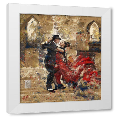 Tango I White Modern Wood Framed Art Print by Wiley, Marta