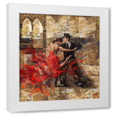 Tango II White Modern Wood Framed Art Print by Wiley, Marta