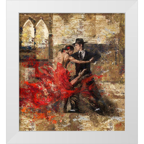 Tango II White Modern Wood Framed Art Print by Wiley, Marta