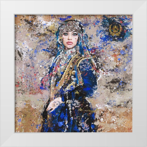 Afganistan I White Modern Wood Framed Art Print by Wiley, Marta