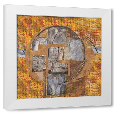 Golden Abstract III White Modern Wood Framed Art Print by Wiley, Marta