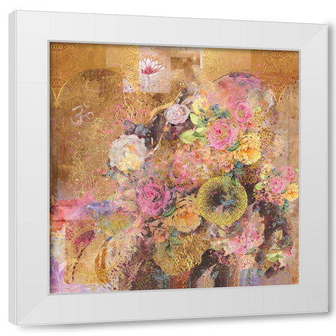 Floral Abstract White Modern Wood Framed Art Print by Wiley, Marta