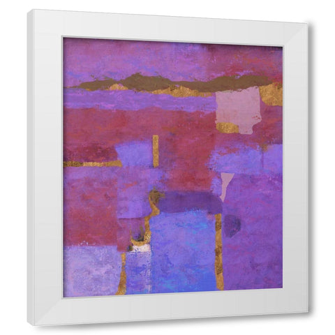 Purple Abstract White Modern Wood Framed Art Print by Wiley, Marta