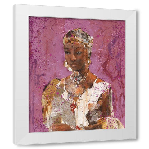Tranquility Pink White Modern Wood Framed Art Print by Wiley, Marta