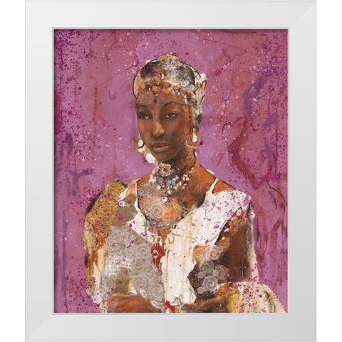 Tranquility Pink White Modern Wood Framed Art Print by Wiley, Marta