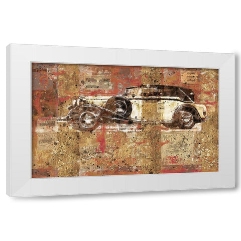 Vintage White Car White Modern Wood Framed Art Print by Wiley, Marta