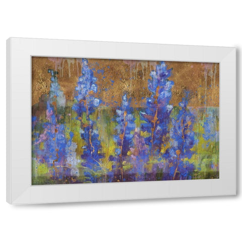Blue Bonnet Golden White Modern Wood Framed Art Print by Wiley, Marta