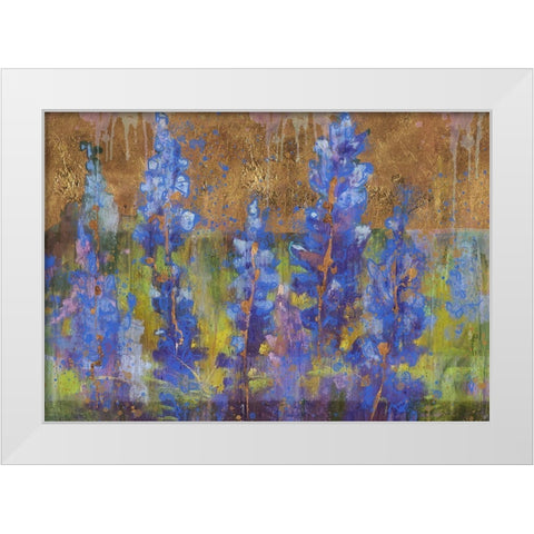 Blue Bonnet Golden White Modern Wood Framed Art Print by Wiley, Marta