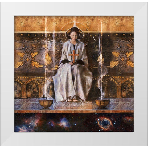 Treasure Golden White Modern Wood Framed Art Print by Wiley, Marta