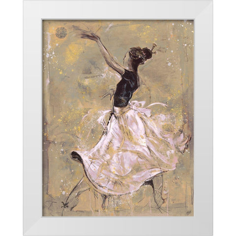 Living The Dream- Gold White Modern Wood Framed Art Print by Wiley, Marta