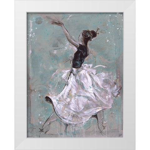 Living The Dream- Blue White Modern Wood Framed Art Print by Wiley, Marta