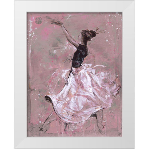 Living The Dream- Pink White Modern Wood Framed Art Print by Wiley, Marta