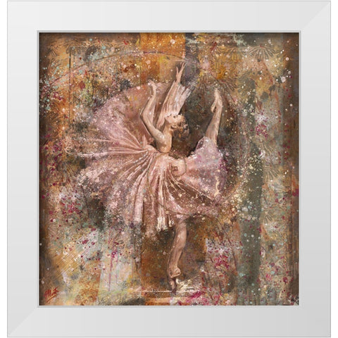 Fibonacci Ballerina White Modern Wood Framed Art Print by Wiley, Marta