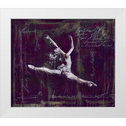 Ballet III White Modern Wood Framed Art Print by Wiley, Marta